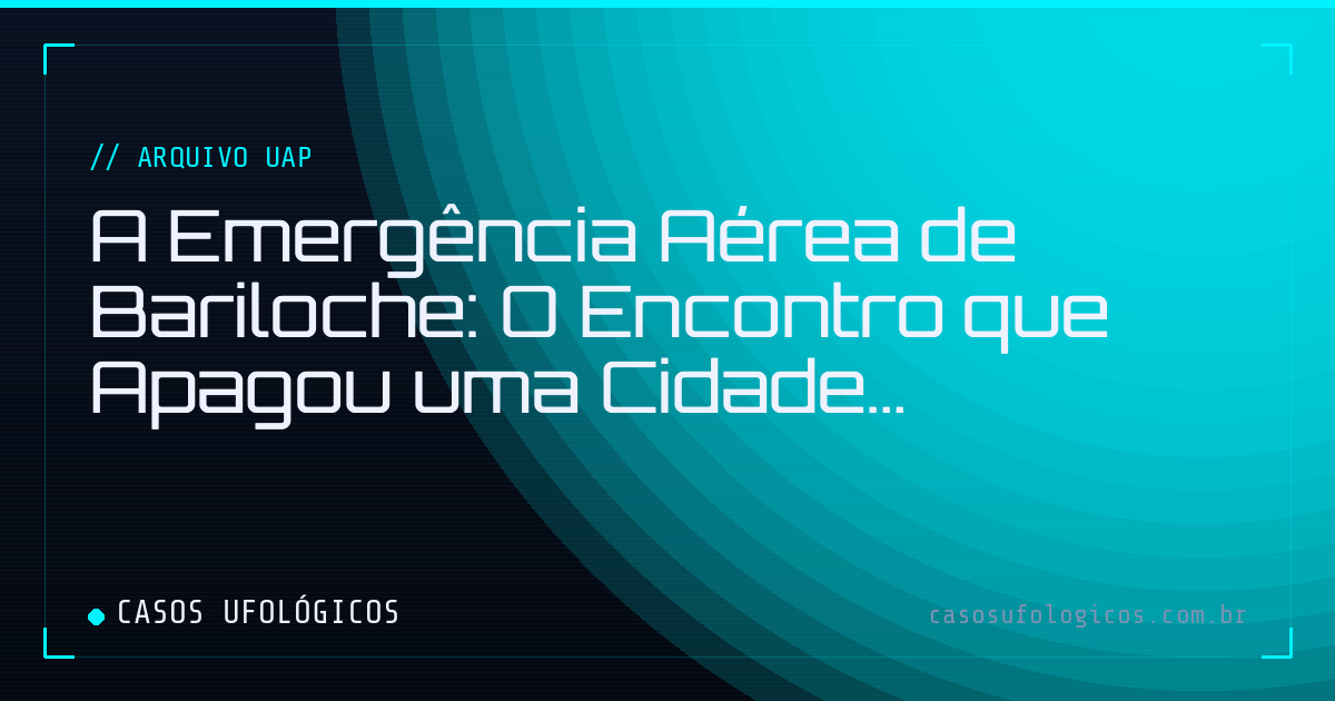 Imagem de capa: A Emergência Aérea de Bariloche: O Encontro que Apagou uma Cidade