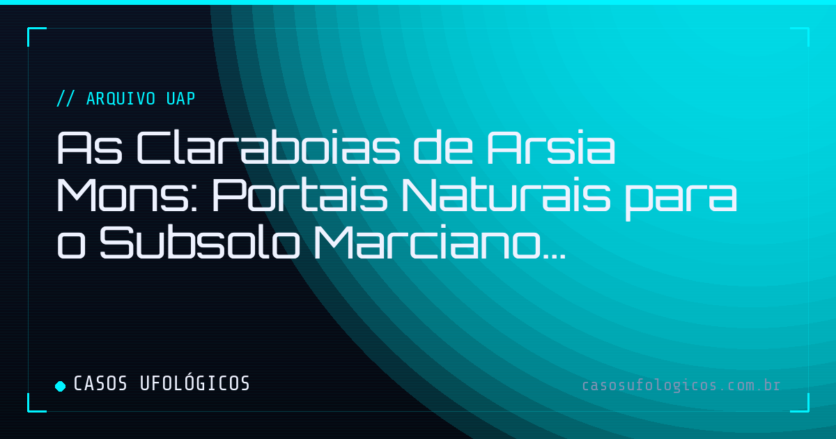 Imagem de capa: As Claraboias de Arsia Mons: Portais Naturais para o Subsolo Marciano