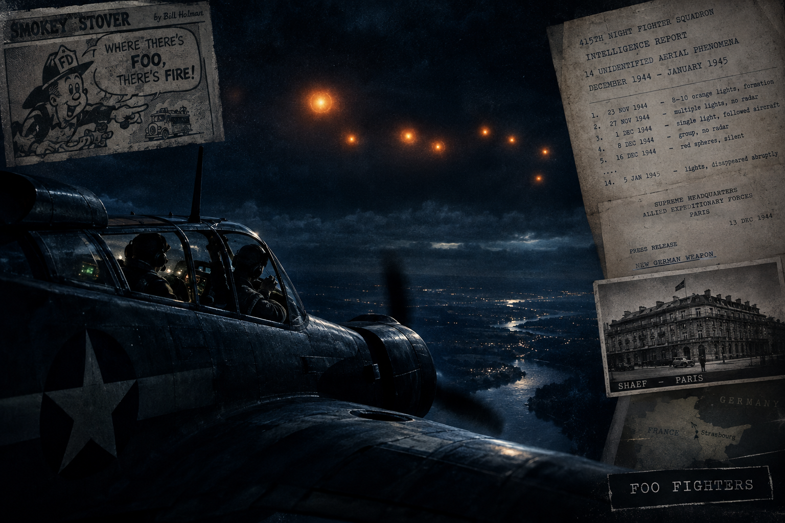 Imagem de capa: Foo Fighters: As Esferas Luminosas da Segunda Guerra e o Relatório que Subiu até o Comando Aliado