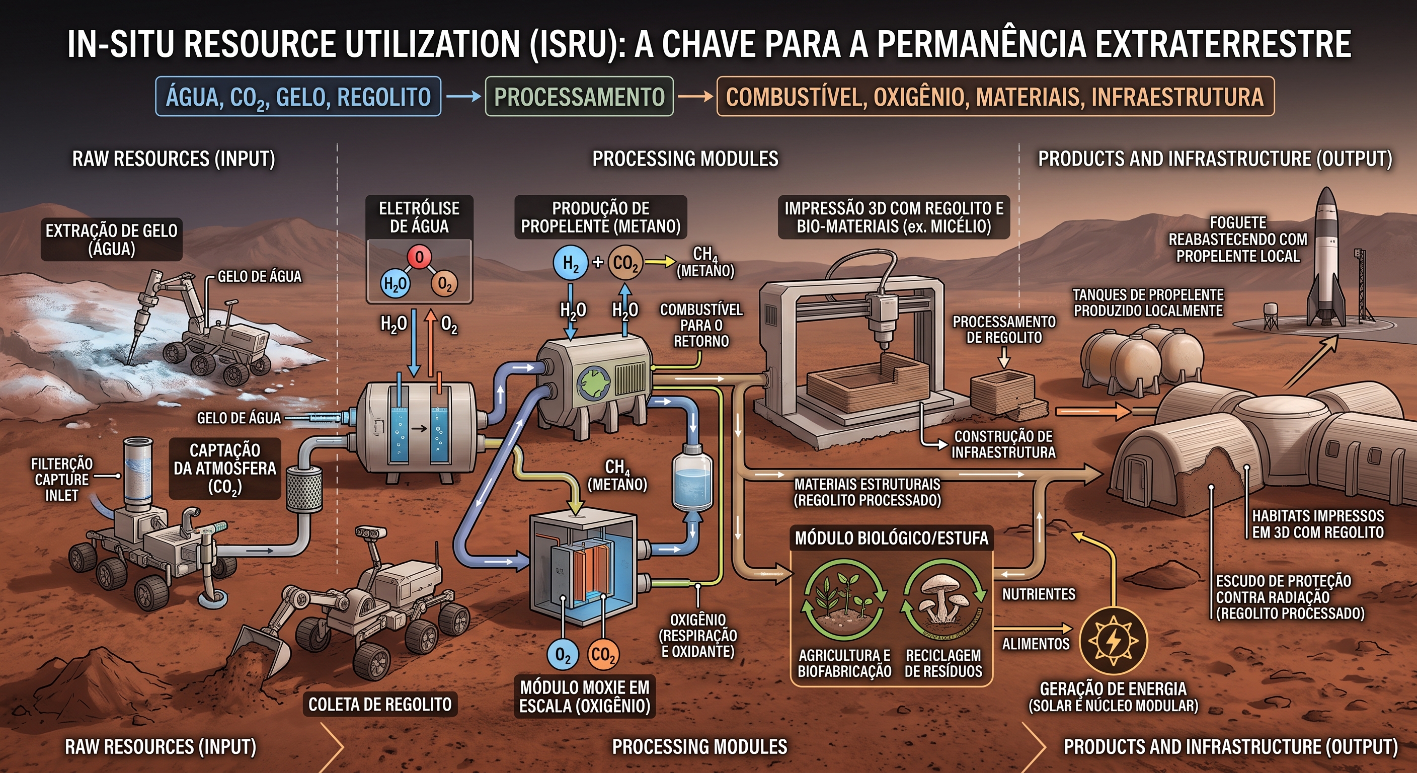 Imagem de capa: In-situ Resource Utilization (ISRU): A Chave para a Independência Humana no Espaço