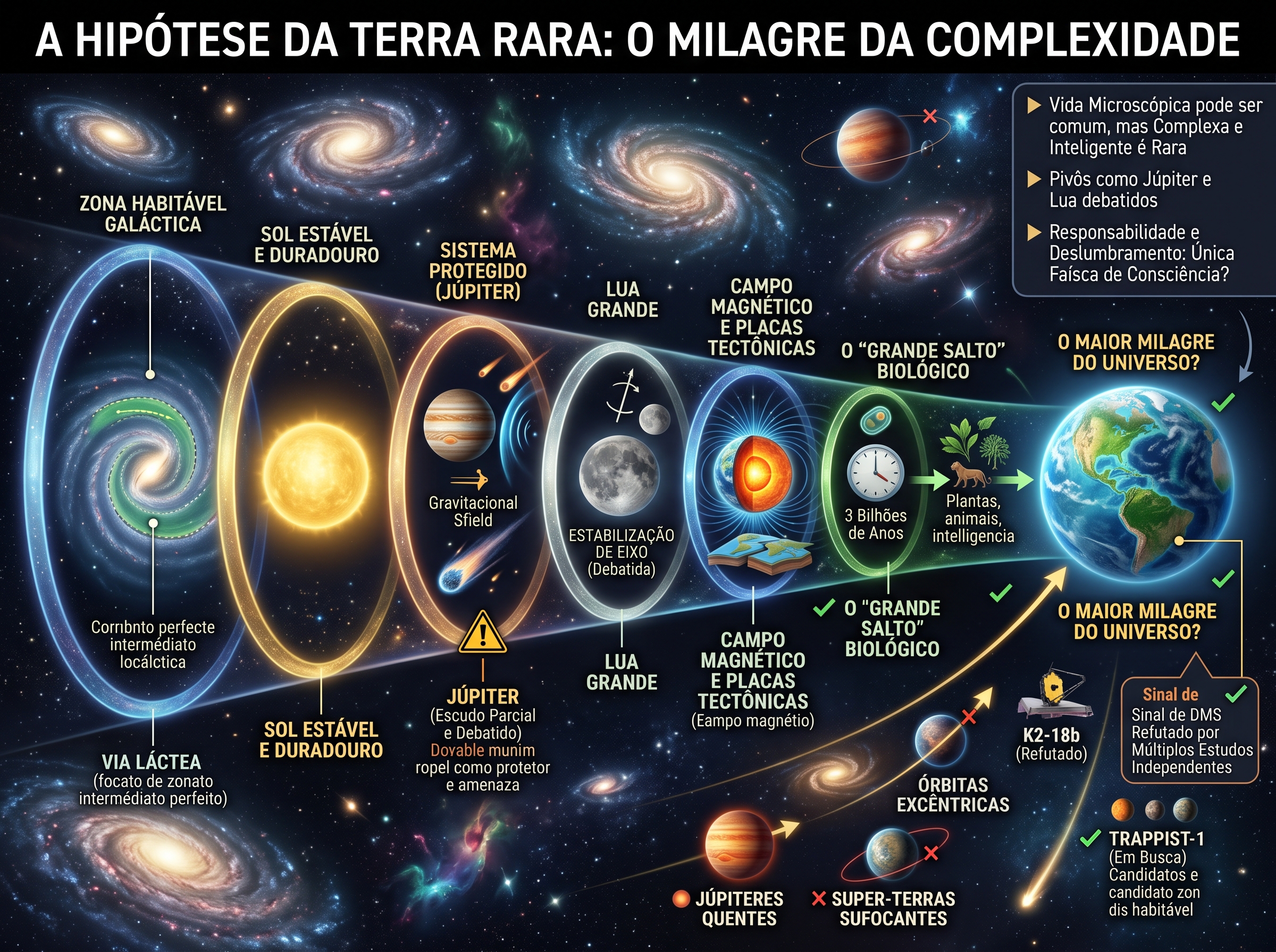 Imagem de capa: A Hipótese da Terra Rara: E se Nós Formos o Maior Milagre do Universo?
