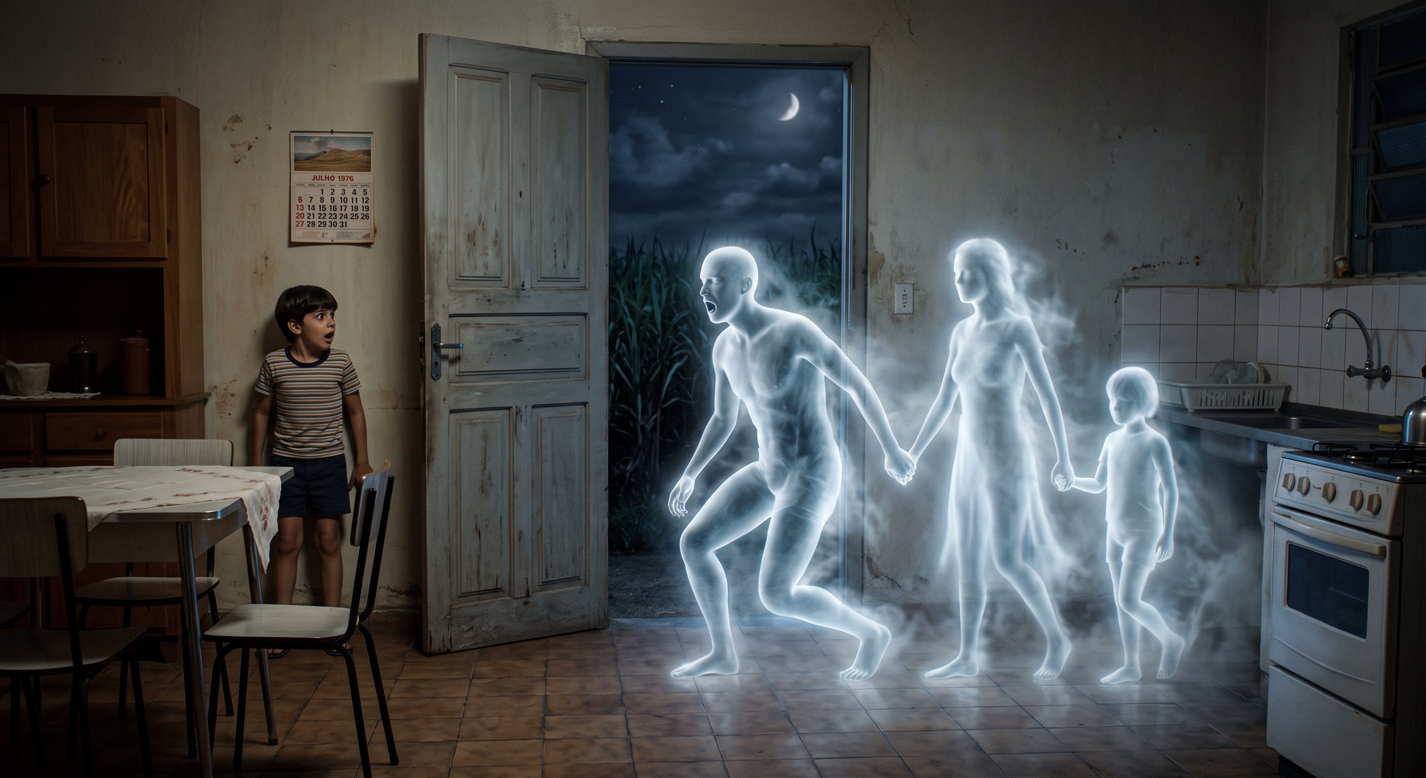 Imagem de capa: TRÊS FIGURAS MATERIALIZADAS EM UMA RESIDÊNCIA