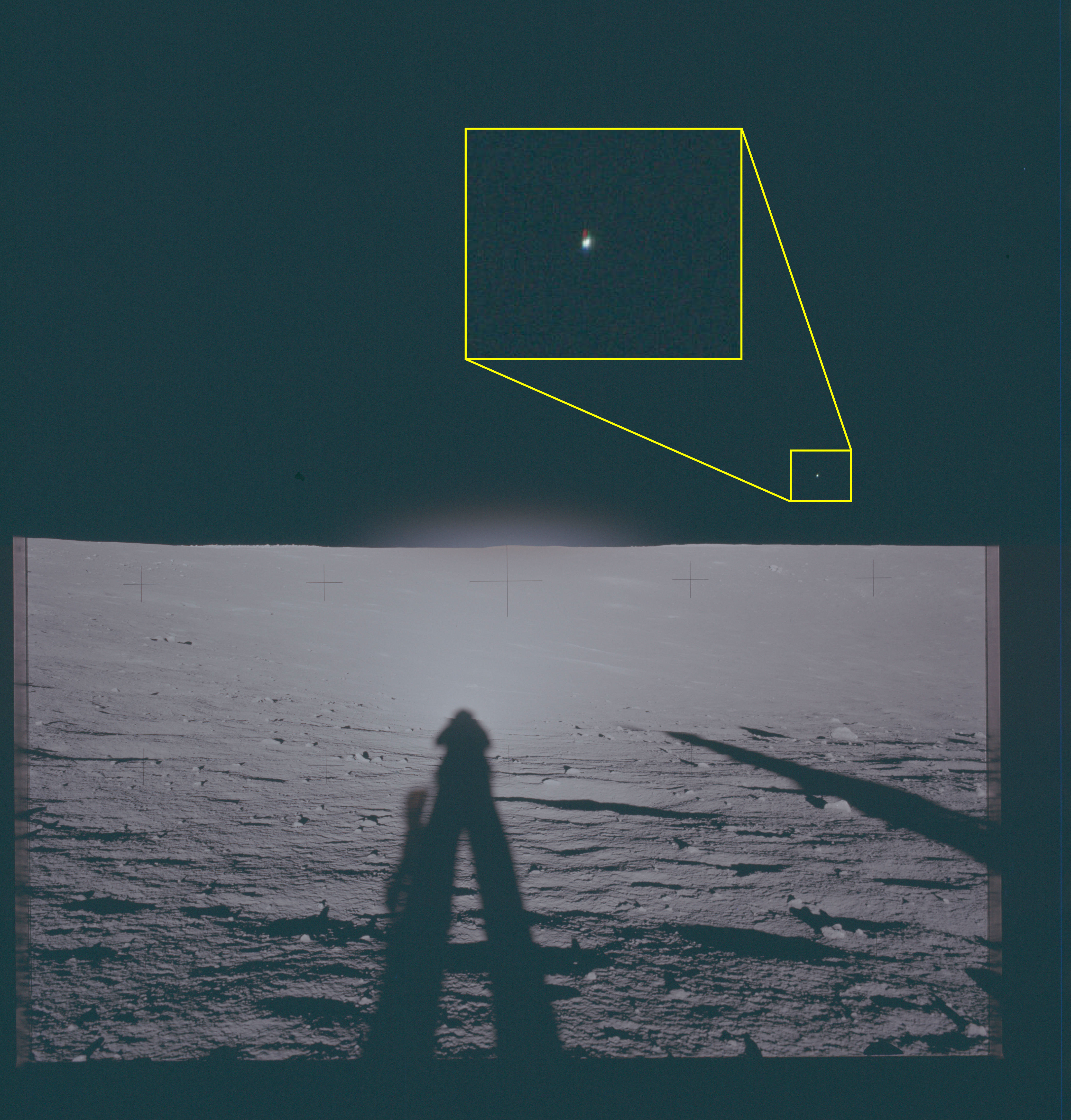 Área de contraste identificada - missão Apollo 12