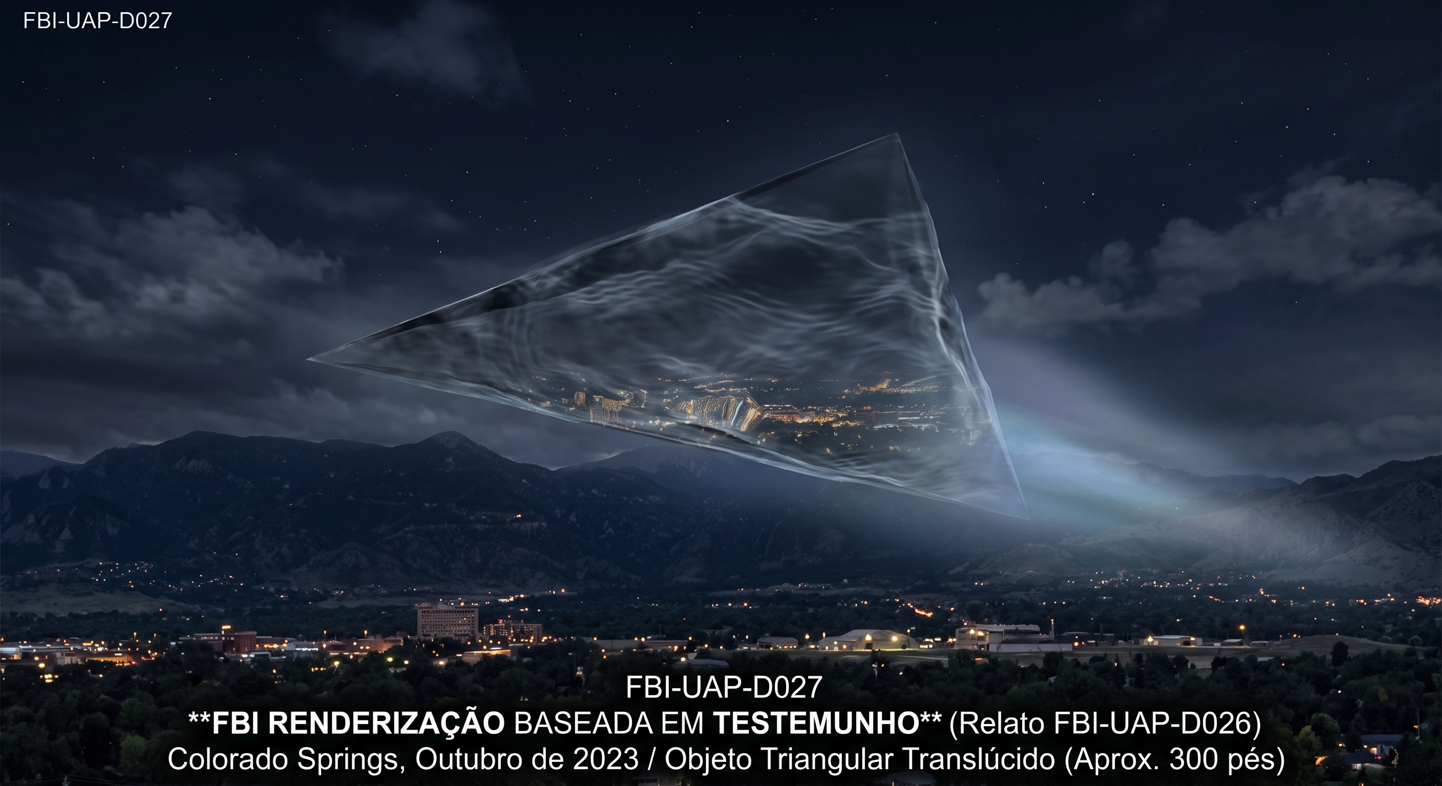 Imagem de capa: Triângulo Translúcido Escuro: UAP de 2023